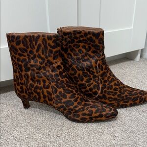 Leopard Print Ankle Boots
